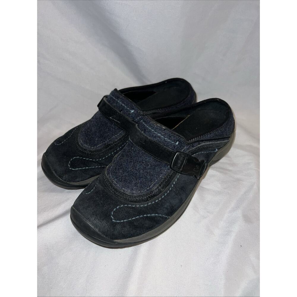 Merrell Slide Shoe Encore Groove Slip On Clog Buckle Dark Blue Size 7.5